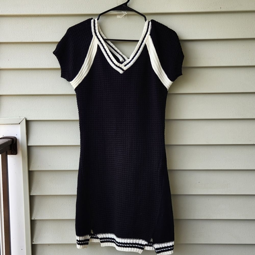 Athletic v neck sweater dress made for me to size s
